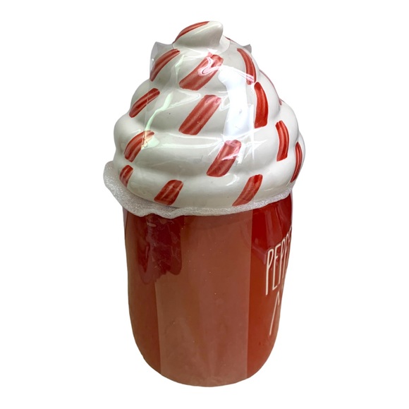 NWT Rae Dunn Peppermint Mocha Mug with Red & White Whip Cream Lid Topper LG - Picture 6 of 8